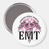 EMT Pink Caduceus Magnet (Vorderseite/Rückseite)