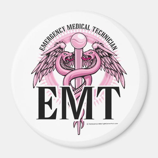 EMT Pink Caduceus Magnet (Vorne)