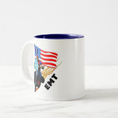 EMT Radfahrer Zweifarbige Tasse (Vorderseite Links)