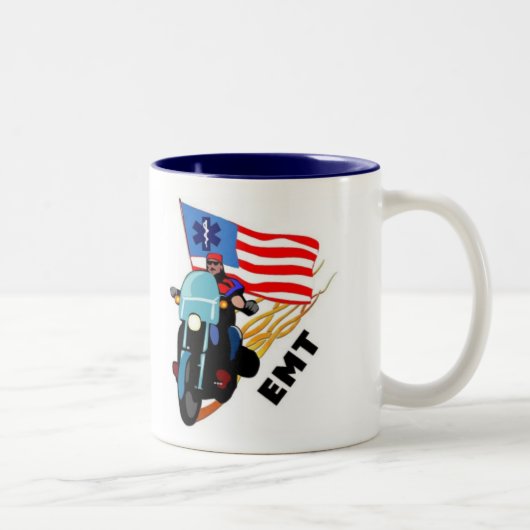EMT Radfahrer Zweifarbige Tasse (Rechts)