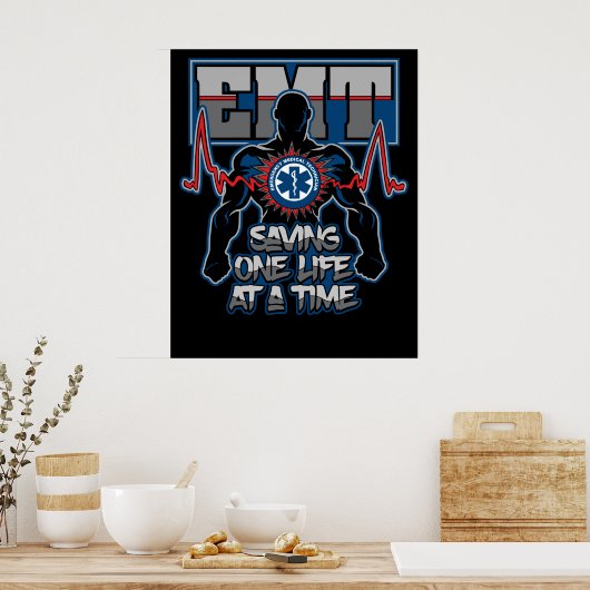 EMT Rette eins zur gleichen Zeit Poster (Küche)