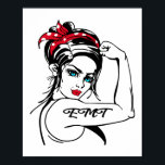 EMT Rosie The Riveter Button Up Poster<br><div class="desc">Dieses lustige Design heißt "emt".</div>