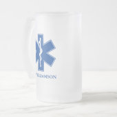 EMT Sanitäter-Symbol-Gewohnheit Mattglas Bierglas (Vorderseite Links)