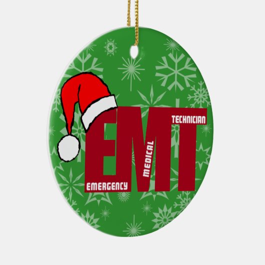 EMT SANKT WEIHNACHTSverzierungs-NOTmed-TECHNOLOGIE Keramik Ornament (Rechts)