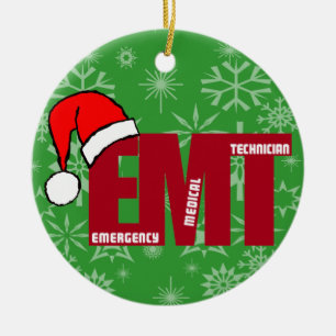 EMT SANKT WEIHNACHTSverzierungs-NOTmed-TECHNOLOGIE Keramik Ornament