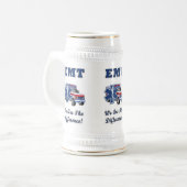 EMT sind wir der Unterschied Bierglas (Vorderseite Links)