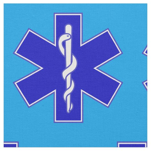 EMT-Star des Lebens Stoff (Nahaufnahme)