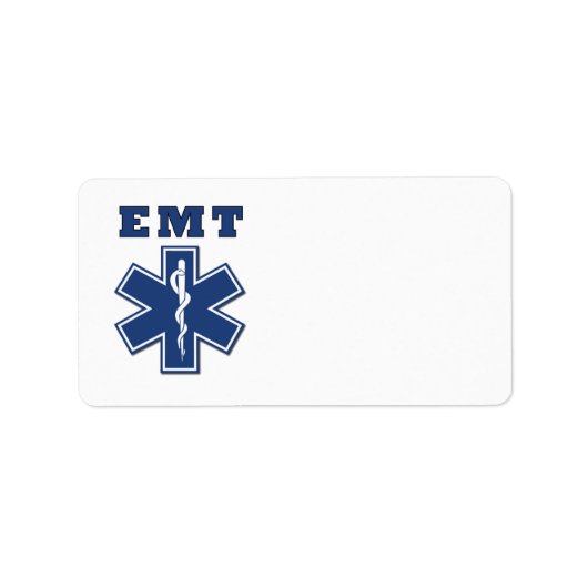 EMT Star of Life Adressaufkleber (Vorne)