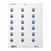 EMT Star of Life Adressaufkleber (Vorne)