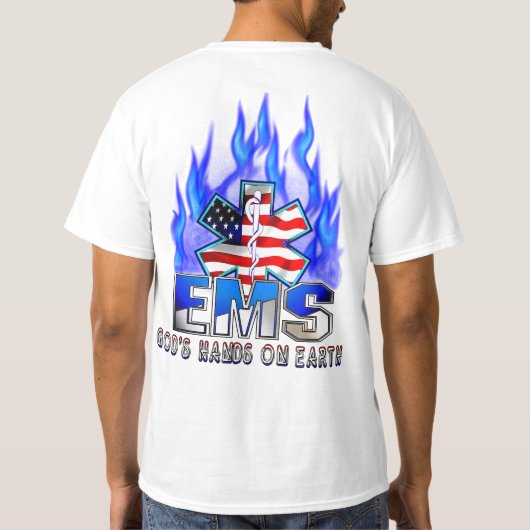 EMT Star of Life Anpassbarer T - Shirt (Rückseite)