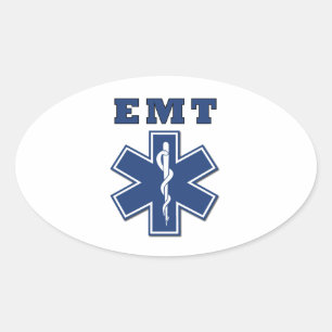 EMT Star of Life Ovaler Aufkleber