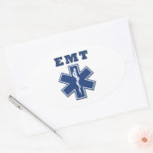 EMT Star of Life Ovaler Aufkleber (Umschlag)