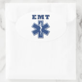 EMT Star of Life Ovaler Aufkleber (Tasche)