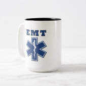 EMT Star of Life Zweifarbige Tasse (Vorderseite Links)