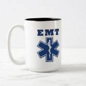 EMT Star of Life Zweifarbige Tasse (Links)