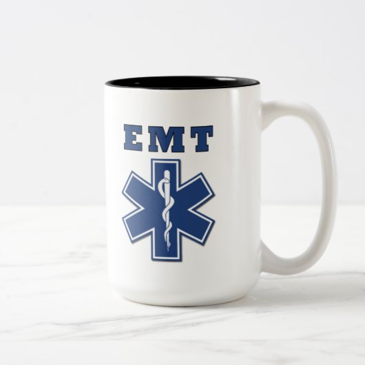 EMT Star of Life Zweifarbige Tasse (Rechts)