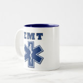 EMT Star of Life Zweifarbige Tasse (Vorderseite Links)