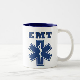 EMT Star of Life Zweifarbige Tasse
