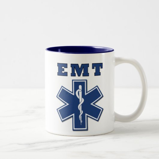 EMT Star of Life Zweifarbige Tasse (Rechts)
