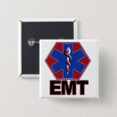 EMT STERN DES LEBEN-SYMBOLS - NOTmedizinische Button (Vorne & Hinten)