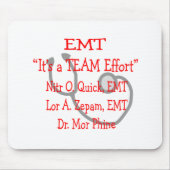 EMT "Team-Bemühung" unglaublich witzig Mousepad (Vorne)