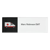 EMT-Thema für Notfälle - einfache Namensmarken Namenschild (Vorderseite)