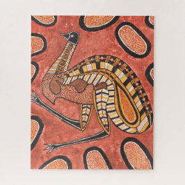 Emu - Aborigine-Inspirierte Kunstmalerei Puzzle