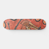 Emu - Aborigine-Inspirierte Kunstmalerei Skateboard (Horizontal)