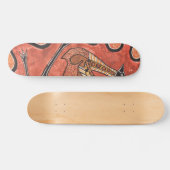 Emu - Aborigine-Inspirierte Kunstmalerei Skateboard (Horizontal)