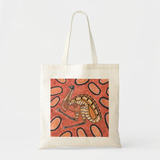 Emu Aborigine-Kunst Malerei Tragetasche (Vorne)