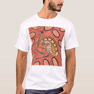 Emu Aborigine-Kunstmalerei T-Shirt