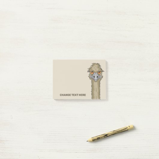 Emu Benutzerdefinierter Text Kleine Post-it-Notize Post-it Klebezettel (Auf Schreibtisch)