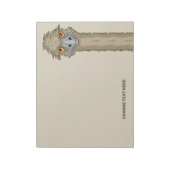 Emu Benutzerdefinierter Text rechteckiges Notepad Notizblock (Rotiert)