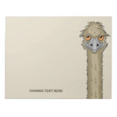 Emu Benutzerdefinierter Text rechteckiges Notepad Notizblock (Vorderseite)