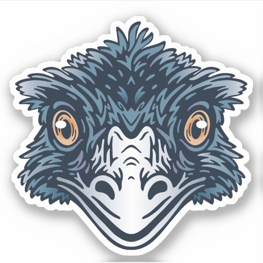 Emu Bird Exotic Aufkleber | Die Aufkleber (Vorderseite)