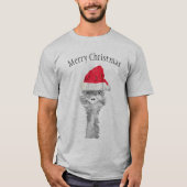 Emu Bird Funny Christmas Emo T-Shirt (Vorderseite)