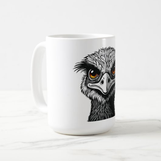 Emu bird head kaffeetasse (Vorderseite Links)