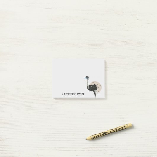 Emu Bird Lovers Personalisiert Post-it Klebezettel (Auf Schreibtisch)