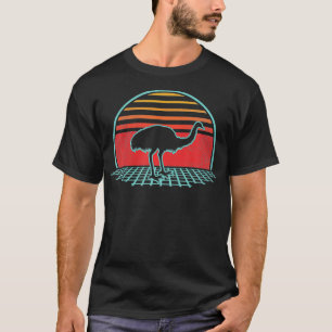 Emu Bird Rhea Retro Vintag 80er Style Geschenk T-Shirt