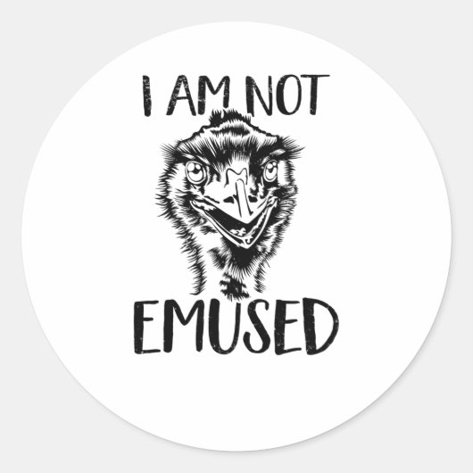 Emu Bird Tread Bird Australia Liebe Emu Runder Aufkleber (Vorderseite)