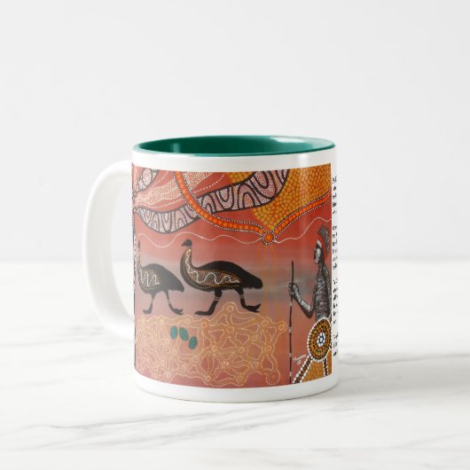 Emu Dreaming mit Dreamtime Story Tasse (Vorderseite Links)