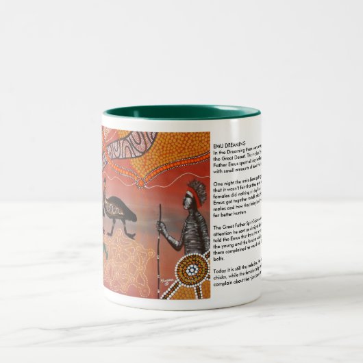 Emu Dreaming mit Dreamtime Story Tasse (Mittel)