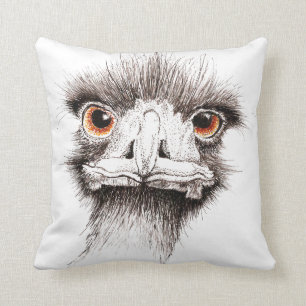 Emu durch Inkspot Kissen
