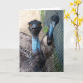 Emu-Gruß-Karte Karte (Gelbe Blume)