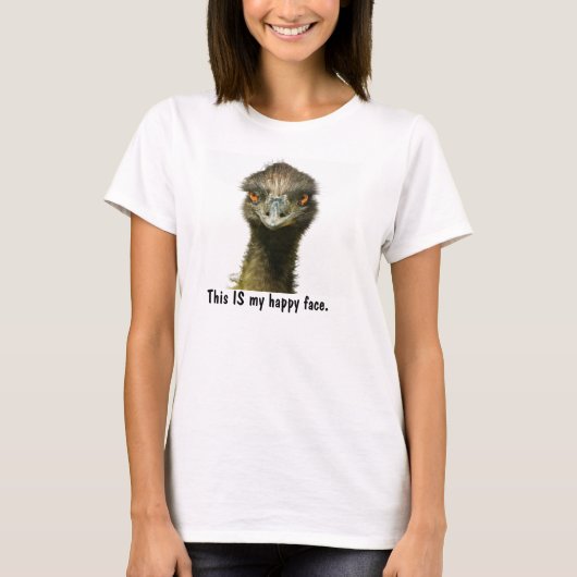 Emu Happy Face T-Shirt (Vorderseite)