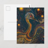 Emu im aborigines Dot Art Style Postkarte (Vorne/Hinten)
