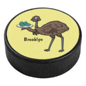 Emu mit Eiern Cartoon-Abbildung Eishockey Puck (3/4)