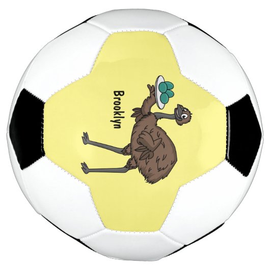 Emu mit Eiern Cartoon-Abbildung Fußball (Gedreht)