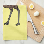 Emu mit Eiern Cartoon-Abbildung Geschirrtuch (Viertel Falte)