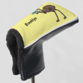 Emu mit Eiern Cartoon-Abbildung Golf Headcover (3/4 Vorderseite)